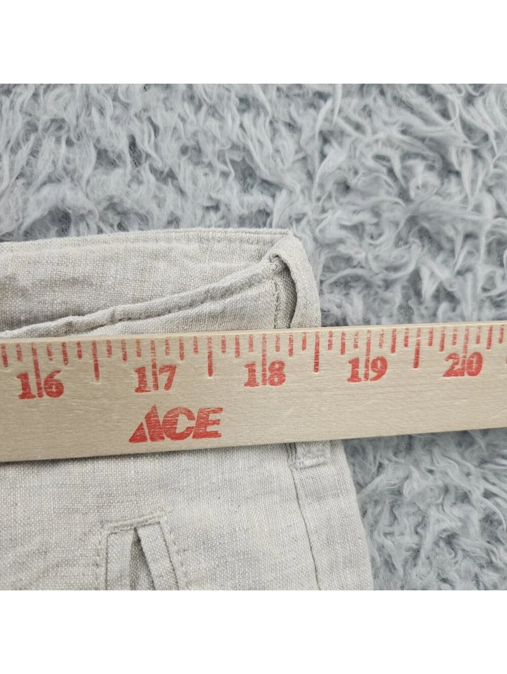 Perry Ellis Linen Pants Men 34 (Fits 36x31) Beige Drawstring 100% Linen